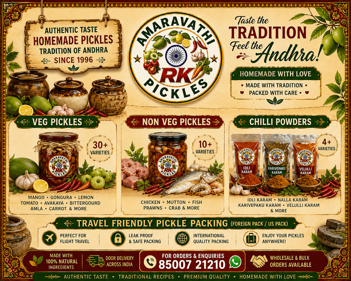 Amaravathi Pickles Homemade and Wholesale Pickles — photo by Amaravathi Pickles