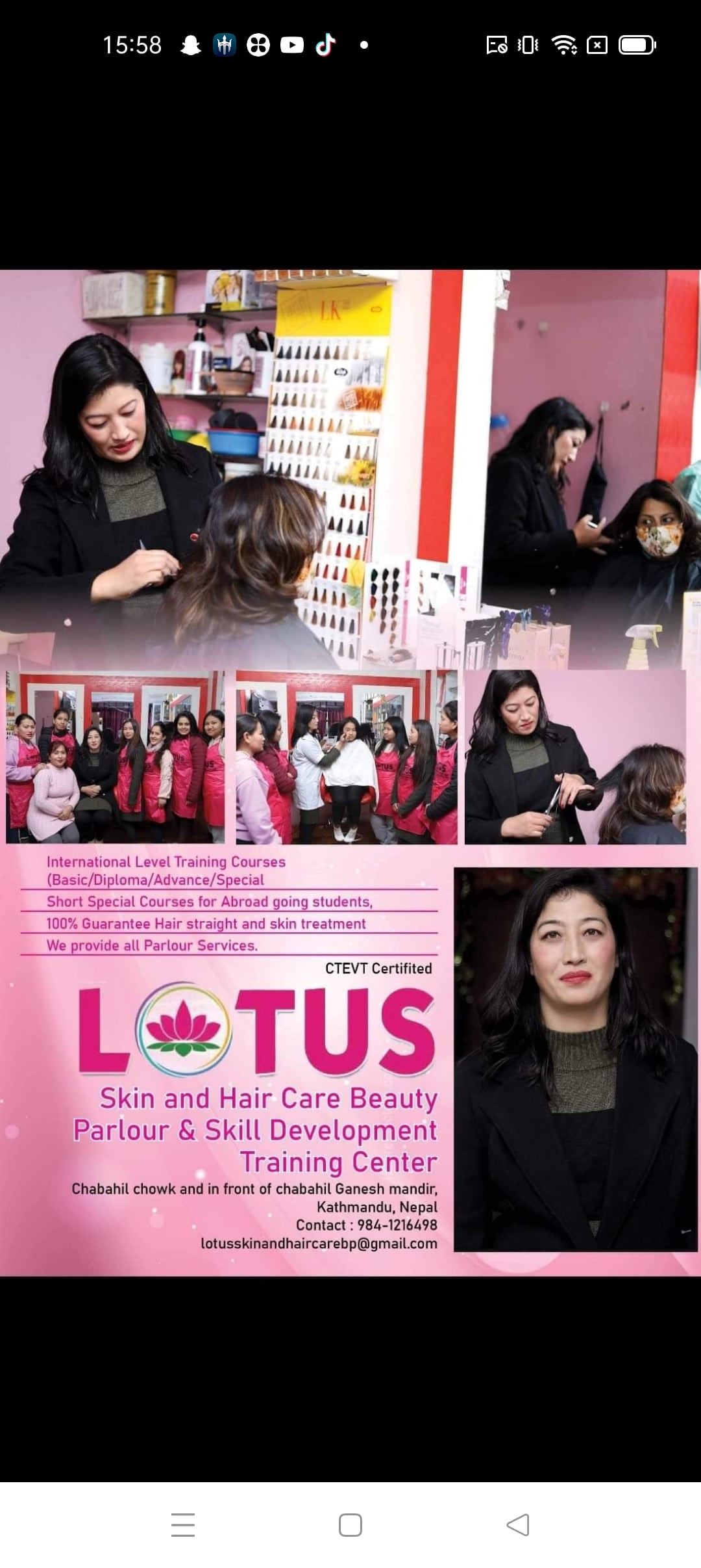 Lotus Skin And Hair Care Beauty Parlour — photo by Bina Malla Shrestha