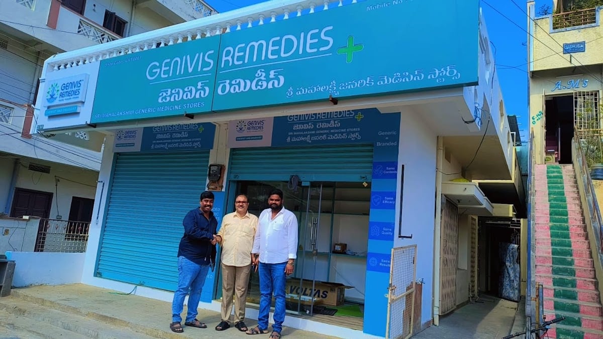 SriMahalakshmi Medicals Genivis remedies Branded generics — photo by Raffi Shaik - Guntur DH