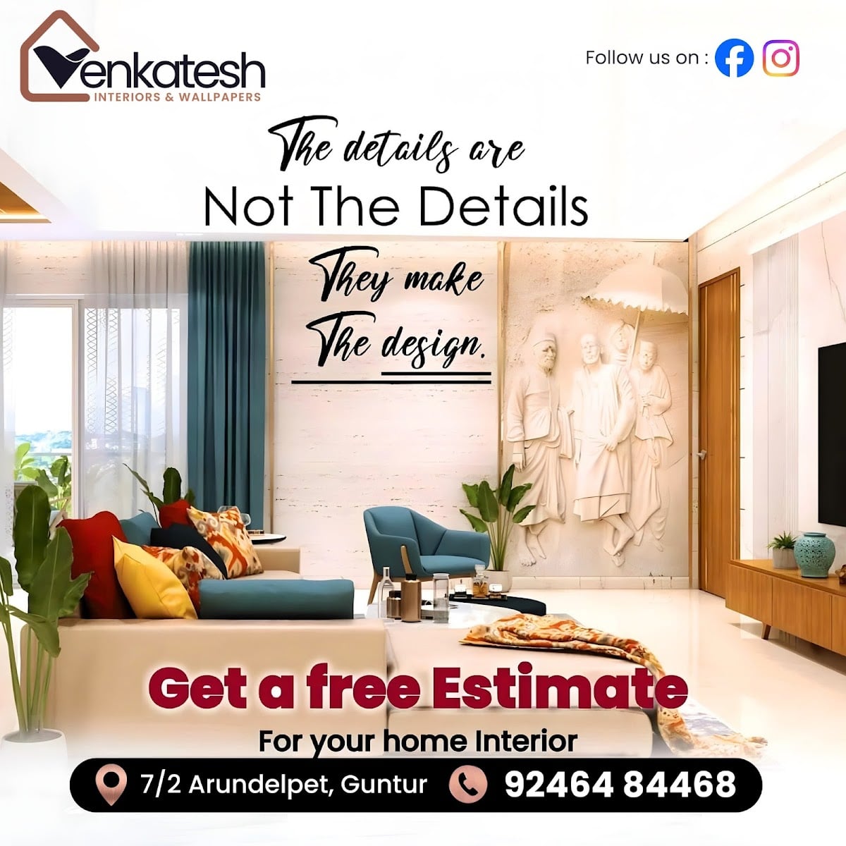 venkatesh interior & Wallpapers — photo by venkatesh interior & Wallpapers