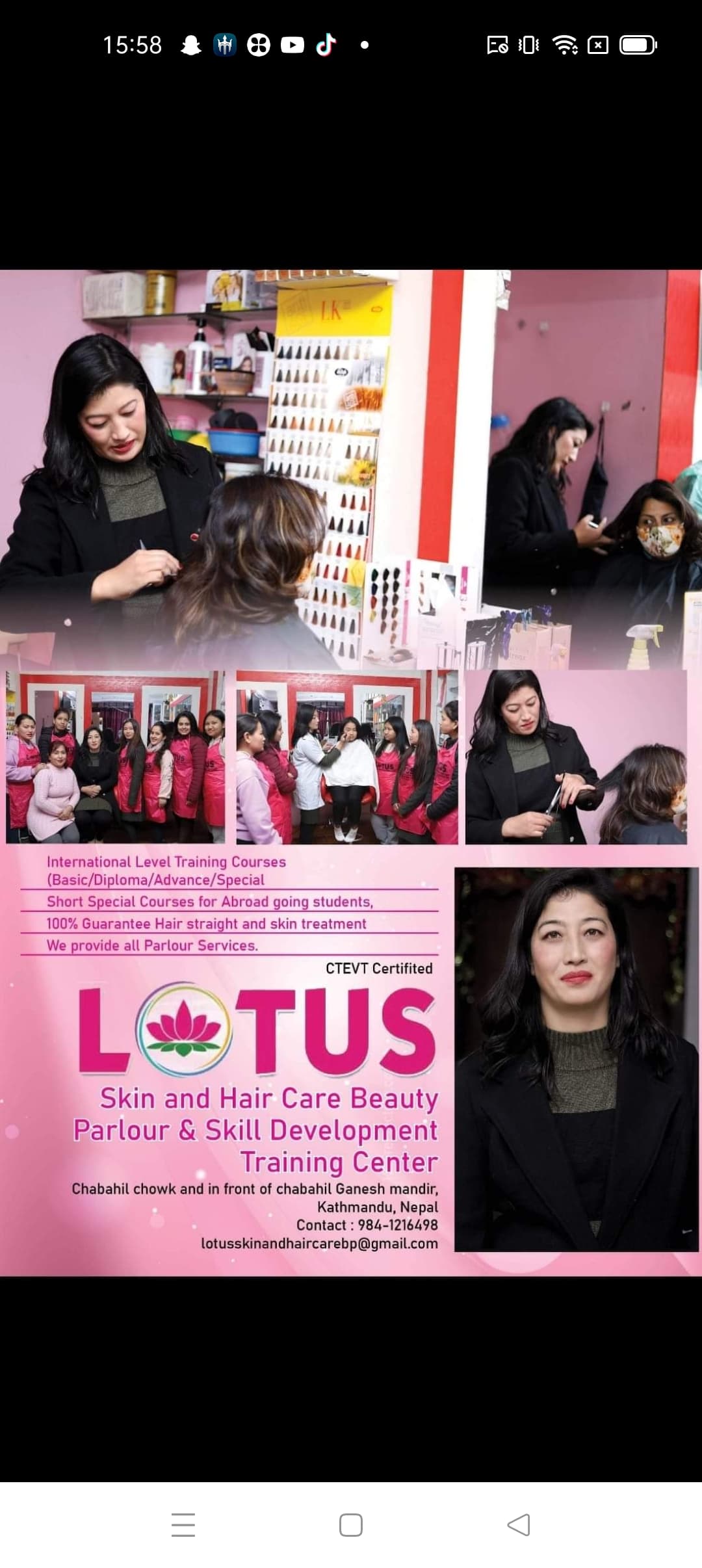 Lotus Skin And Hair Care Beauty Parlour — photo by Bina Malla Shrestha
