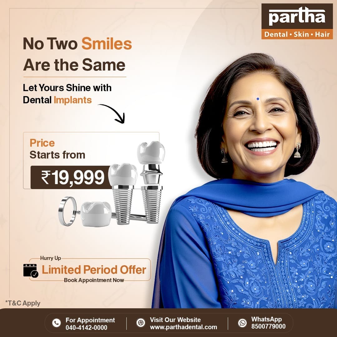 Partha Dental Clinic – Kothapet, Guntur | దంత వైద్యశాల | Invisalign Provider | Braces, RCT & Implants — photo by Partha Dental Clinic – Kothapet, Guntur | దంత వైద్యశాల | Invisalign Provider | Braces, RCT & Implants