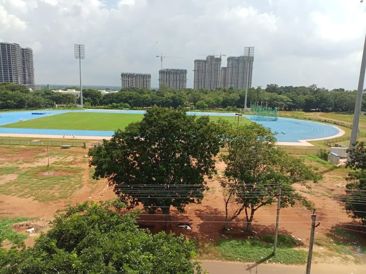 Synthetic Athletic Track — photo by Srinugopi Kurra
